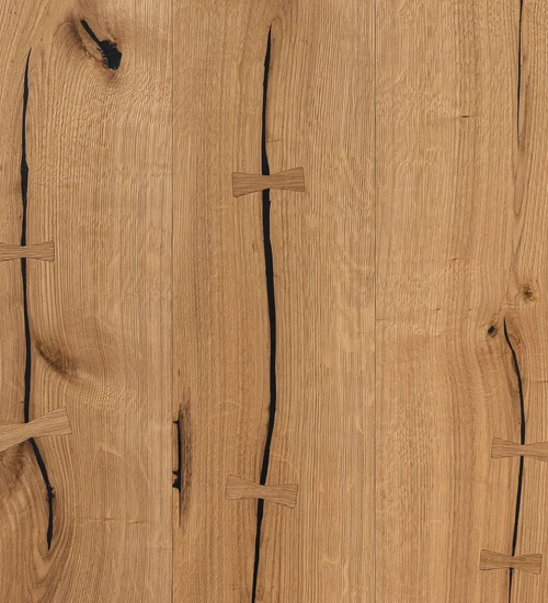 Dřevěná podlaha PURE MATNÁ Rustic – výrazný – motýlci, černý tmel, kartáčovaná