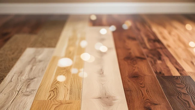 štipčák dřevené podlahy v různých texturách a odstínech