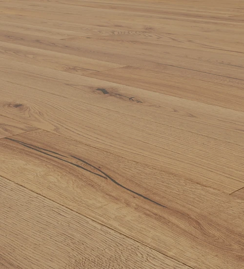 Dřevěná podlaha NORDIE SUN Rustic – střední, kartáčovaná, tmelená