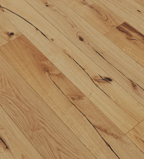 Dřevěná podlaha PURE LESKLÁ Rustic – výrazný, kartáčovaná, tmelená