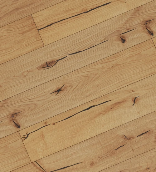 Dřevěná podlaha PURE POLOMATNÁ Rustic – výrazný, kartáčovaná, rašplovaná, tmelená